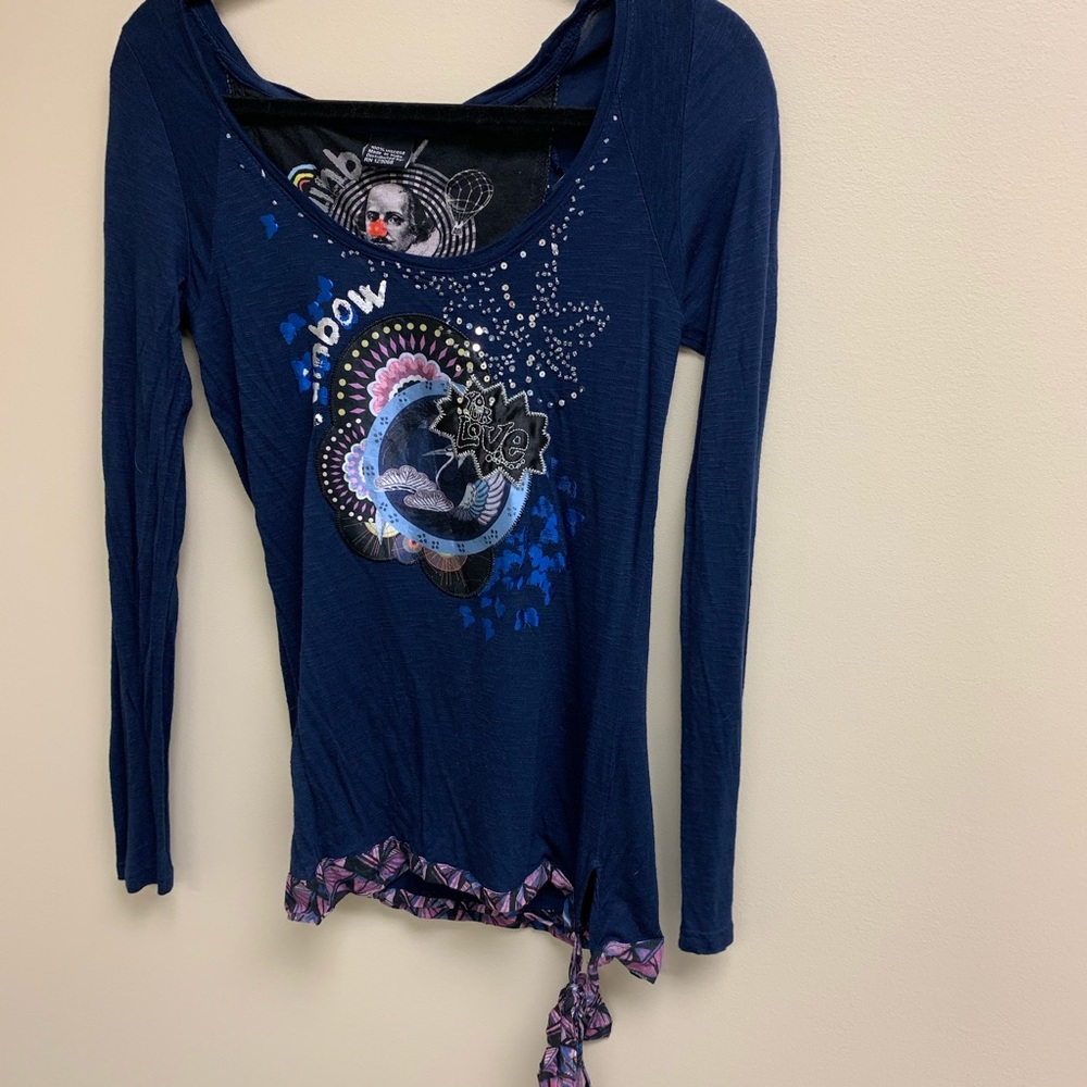 Desigual top with tie bottom